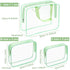 APREUTY Clear Makeup Bags, TSA Approved 6 Pcs Cosmetic Makeup Bags Set Clear PVC with Zipper Handle Portable Travel Luggage Pouch Airport Airline ...