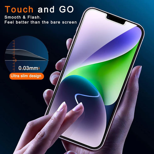 Ferilinso for iPhone 14 Plus iPhone 13 Pro Max Privacy Screen Protector 2 Pack 9H Anti Spy Tempered Glass with 2 Pack Camera Lens Protector Case F...