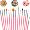 Aster 15Pcs Cake Decorating Brushes, Cake Painting Brushes Kit Food Safe Paint Brushes Fondant Sugar DIY Tools Set Cookie Decorating Supplies Cand...