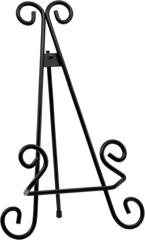 Red Co. Decorative Curved Plate Stand and Art Holder Easel in Black Finish - 13"...