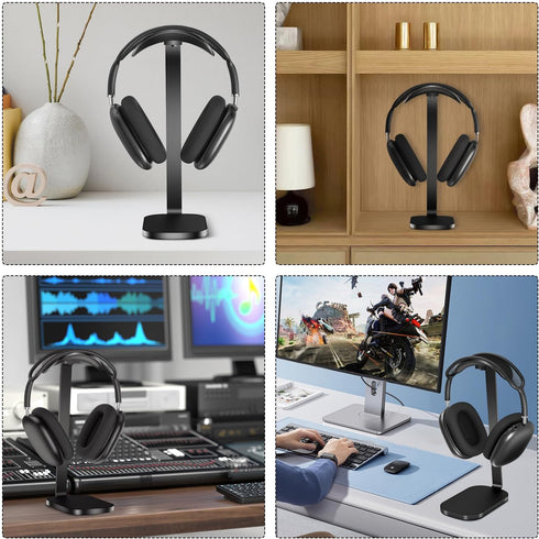 Headphone Stand for AirPods Max, Headset Holder with Aluminum Supporting Rod, Heavy Base Desk Stand Headphones Support Accessory for All Headphone...