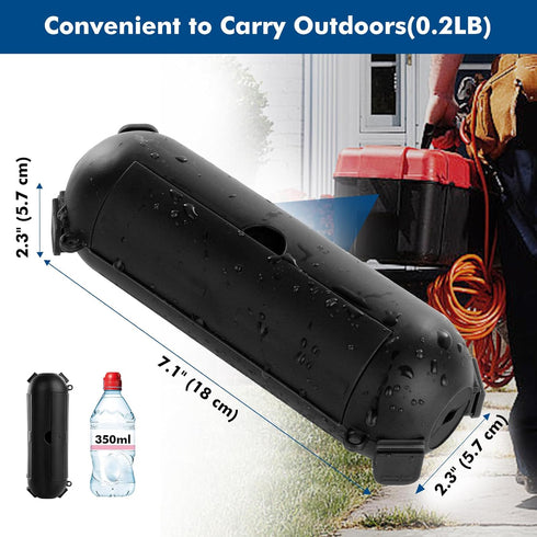 Restmo 2 Pack Compact Outdoor Extension Cord Cover, IP44 Waterproof Box and Safety Housing Case, Ideal to Protect Outdoor Plugs, Electrical Connec...