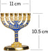 JL Kippha's Gold Jerusalem Candle Holder Decorative Judaica 7 Branch Shalom Israel Menorah Jewish Festival 10x10cm...