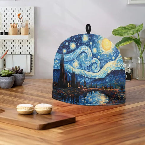 Hudotybom Starry Night Tea Cozy for Teapot Insulated Large Teapot Cover to Keep Warm Tea Kettle Cover Machine Washable Coffee Pot Cloth Covers Kit...