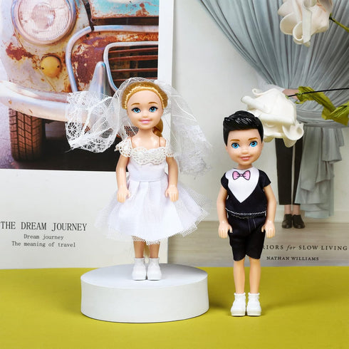 ONEST 10 Sets 5 Inch Mini Doll with Doll Clothes Party Grown Outfits Doll Accessories for Kids...