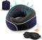 Travel Neck Pillow, Best Memory Foam Airplane Pillow for Head Support Soft Adjustable Pillow for Plane, Car & Home Recliner Use (Blue)...