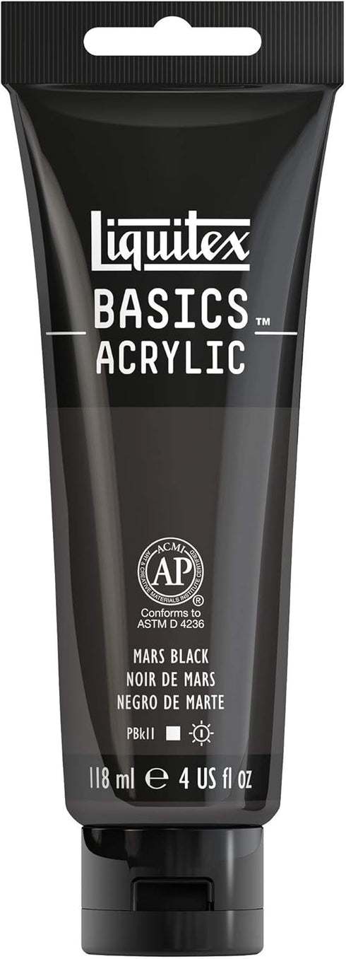Liquitex BASICS Acrylic Paint, 118ml (4-oz) Tube, Mars Black...