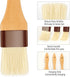 Pastry Brush-Basting Brush for Cooking,2 Pc Boar Bristles Food Brush for BBQ,Beech Wooden Handle Butter Brush for Baking/Spreading Marinade/Sauce/...
