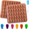 Gummy Skull Mould 2PCS 40 Cavity Halloween Skull Candy Molds Silicone Non-Stick Food Grade Skull Silicone Mold for Jelly Max Welt Ice Cube Dog Tre...
