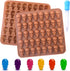 Gummy Skull Mould 2PCS 40 Cavity Halloween Skull Candy Molds Silicone Non-Stick Food Grade Skull Silicone Mold for Jelly Max Welt Ice Cube Dog Tre...