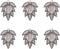 PH PandaHall Pandhall 6 Set Leaf Tibetan Antique Silver Alloy Pendant Cabochon Bezel Settings with Clear Glass Cabochons, Trays: 18x25mm...