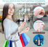 Pink Handheld Fan, Portable Fan Bullet Shape 3000mAh USB Rechargeable Battery Operate 6 IN 1 Personal Fan Foldable Lightweight Travel Essential wi...