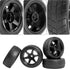 RC Station RC Drift Wheels and Tires Tyres 1/10 1/16 RC Wheels Preglued 4PCS 12mm Hex RC Wheels and Tires Tyres OD 2.58" with Foam Inserts for Tra...