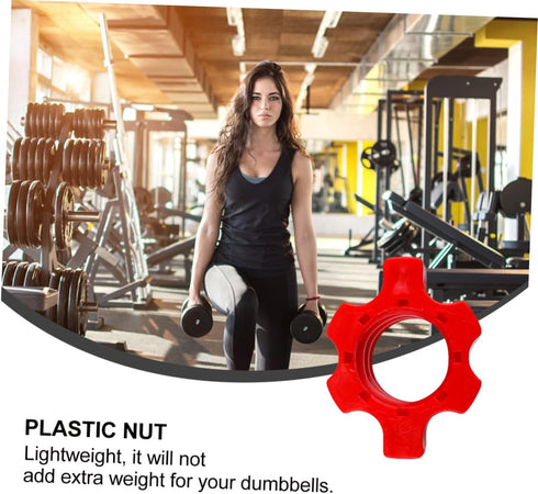 4 Pcs collar clip curly dumbbell supplies curling iron dumbbell hex nut household lock ring pole...