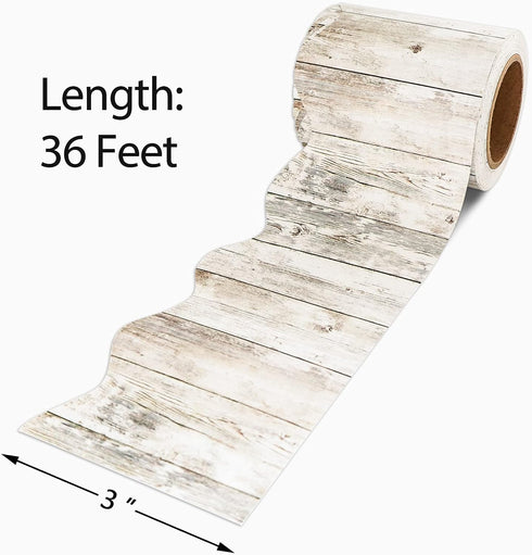 White Wood Bulletin Board Border Trim for Classroom Decoration 36 Feet...