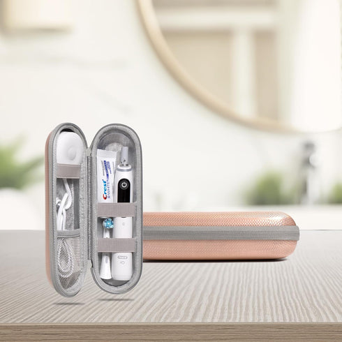 Hard Shell Durable EVA Electric Toothbrush Case - Waterproof PU Surface Layer with Shockproof EVA Material and Moisture Resistant Tin Foil Inner L...