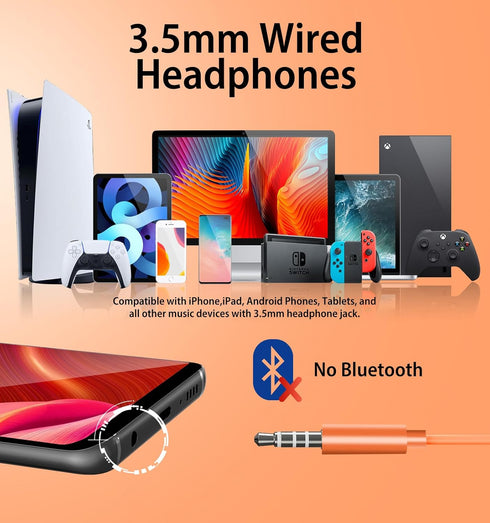 Wired Earbuds with Microphone, Wired Earphones in-Ear Headphones HiFi Stereo, Powerful Bass and Crystal Clear Audio, Compatible with iPhone, Andro...
