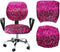 WIRESTER Computer Office Chair Seat Cover, Soft Stretch Universal Desk Rotating Chair Slipcover, Removable Washable Chair Protector Cover - Hot Pi...