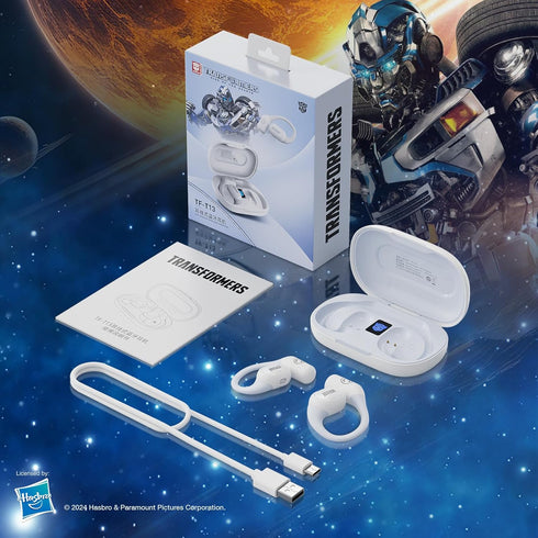 Transformers TF-T13 Open Ear Headphones Wireless 5.4 Bluetooth Sport Earbuds with Ear Hooks for 60Hrs Playback with HD Mic, Music Game Dual Mode C...