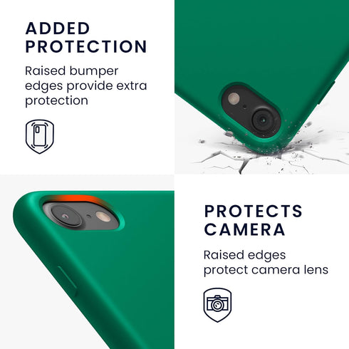 kwmobile Case Compatible with Apple iPhone SE (2022) / iPhone SE (2020) / iPhone 8 / iPhone 7 Case - TPU Silicone Phone Cover with Soft Finish - E...