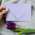 5x7 Envelopes for Invitations with Gold Border,V-Flap Envelopes 50 Pack,A7 Envelopes for Cards,Wedding,Invitations,Baby Shower,All Occasions(Purpl...