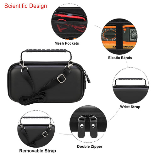 Carrying Case for Klein Tools 69149P/ MM300/ MM400 Electrical Test Kit, Electrician Digital Multimeter Meter Equipment Travel Holder Tool Pouch, P...