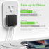 Nekmit Dual Port Ultra Thin Flat USB Wall Charger with Smart IC, Black...