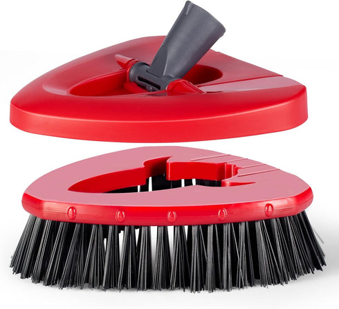 Scrub brush, Spin Mop Scrub Brush Head Replacement + Refill Base Compatible with O Cedar EasyWring 1-Tank System, Hard Bristles Floor Scrubber, Tu...