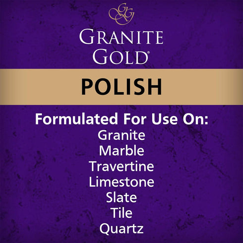 Granite Gold Polish Wipes Streak-Free Shine for Granite, Quartz, Marble, Travertine, Natural Stone Countertops, 18 Count, 1-Pack...