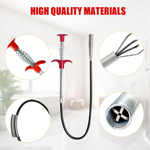 Drain Snake Hair Drain Clog Remover Tool - Sink Drain Cleaner for Sewer Kitchen Bathroom Shower Tub Toilet Clogged Drains Opener Cleaning Tool, Fl...