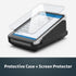ENCASED Protective Case and Screen Protector for Square Terminal Card Reader - Rubberized Hard Casing with Non-Slip Base and Tempered Glass (Produ...