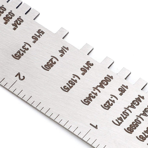 Stainless Steel Welding Gauge, Sheet Metal Thickness Gauge with Scale, Wire Sheet Metal Welding Gauge Size Checking Tool Measuring Instruments...
