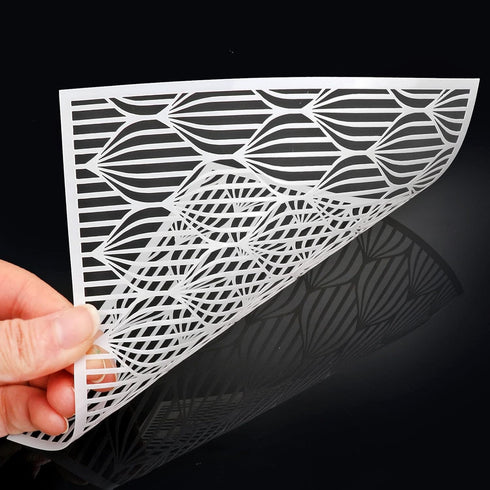 16-Pack Geometric Stencils 6 x 6 Inch Painting Templates for Scrapbooking Cookie Tile Furniture Wall Floor Decor Craft Drawing Tracing DIY Art Sup...