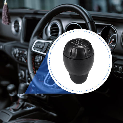 uxcell 1 Set 6 Speed Manual Transmission Shift Knob with Insert for Jeep Wrangler 2007-2013 No.52060485AG...