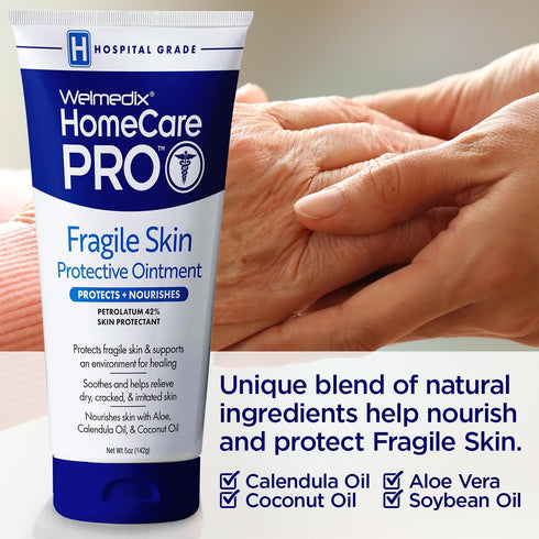 Fragile Skin Protective Ointment Hospital Grade Healing Ointment, Barrier Cream & Skin Protectant w/Calendula for Treatment of Eczema, Psoriasis, ...