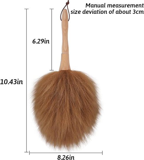 Lambswool Dusters for Cleaning Comfortable Solid Wooden Handle Dust Brush for Office, Car, Window, Furniture...