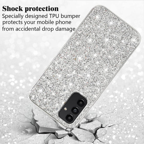 Compatible with Samsung A14 5G Case Glitter Shockproof, Phone Samsung Galaxy A14 5G Case Bling Sparkly TPU and PC Silicone Shiny Girl Women Thin P...