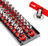 Ernst Mfg. 8493 RD Socket BOSS Tray High-Density System with (2) Red 13" Socket Rail + (28) Twist Lock Clips, 3/8" Drive - Made in USA...