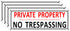 (4 Pack) No Trespassing Signs Private Property, Aluminum Warning Sign for Fence Yard Outdoor, 10 x 3.5 inches Metal Reflective Security Signs for ...
