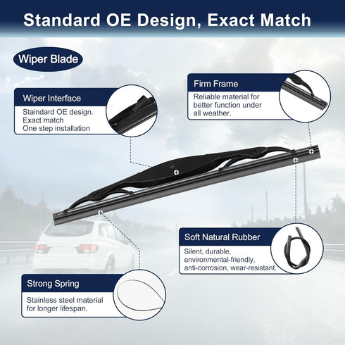 X AUTOHAUX Rear Windshield Wiper Blade Arm Set for Buick Encore 2012-2016 2018-2022...