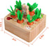 SKYFIELD Carrot Harvest Game Wooden Toy for Baby Boys and Girls 1 2 3 Year Old, Educational Shape Sorting Matching Puzzle Gift Toy with 7 Sizes Ca...