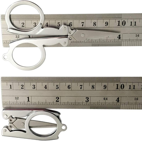 2Pcs Mini Scissors,Foldable Scissors Stainless,Travel Scissors for Can Hang on Your Key Chain,for Craft, Camping, Outdoors...