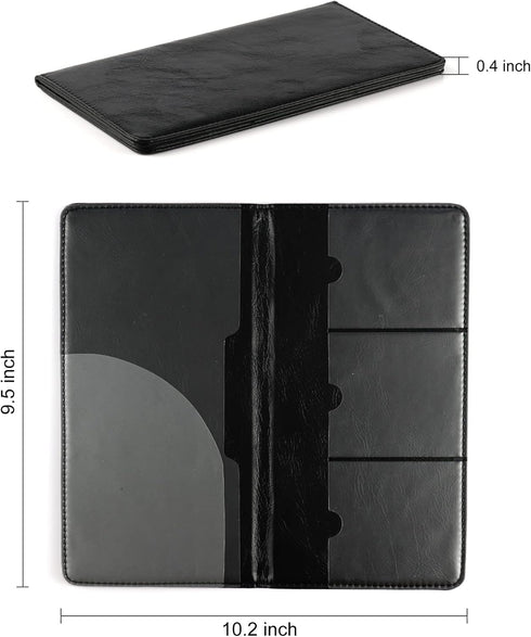 UYYE Auto Car Registration and Insurance Holder - PU Leather Vehicle Glove Box Organizer Wallet, Interior Accessories Case Holder for Essential Au...