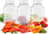 Axe Sickle 3 Pcs 8 Ounce Juice Bottles Plastic Milk Bottles Bulk Beverage Containers with Tamper Evident Caps Lids White for Milk, Juice, Drinks a...