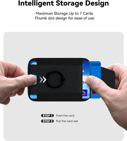 3-in-1 Magnetic Wallet with Phone Ring Stand, Compatible with Mag-Safe Wallet, Magnetic Privacy Flap, Phone Wallet with Phone Ring for iPhone 15/1...