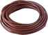 KONMAY 4.0mm Round Real Leather Cord, 10 Yards Dark Natural Leather String Cord for Jewelry Making, Necklaces, Bracelets and Crafting...
