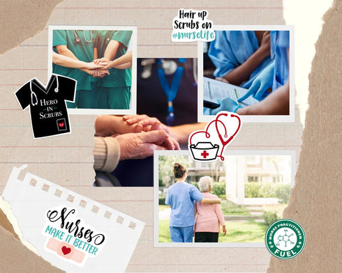 Medical Stickers for Scrapbooking - Scrapbook Stickers Medical Themed Nursing Inspired Design - Scrapbooking Stickers Medical Healthcare Set for N...
