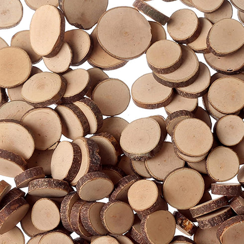Small Wood Slices Crafts Cookies Log Rounds 100Pcs 1.5-2.5cm Rustic Wedding Centerpieces Ornaments DIY, Unfinished Natural Wood Pieces...