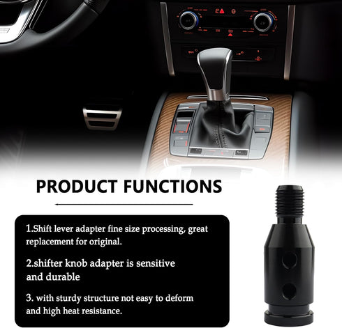 M12x1.25 Shift Knob Adapter with 4 Hoses,Automatic Shift Knob Adapter for Non-Threaded Manual Shifters,Car Interior Accessories Universal Shifter ...