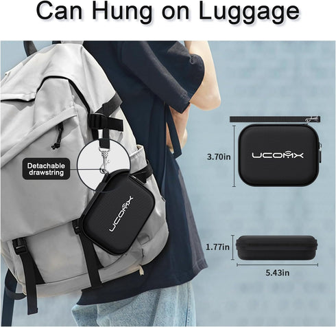 UCOMX Travel Case for 3 in 1 Wireless Charger,Hard EVA Carrying Charger Case,Portable Storage Waterproof Bag with Zipper,Soft Durable Pouch Bag fo...